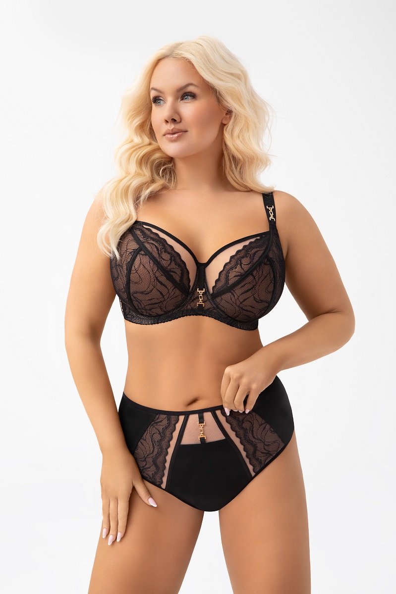 Мягкий бюстгальтер Gorsenia LATIKA K975 с трусиками слипы размер L-4XL и трусики бразилиана размер L-2XL