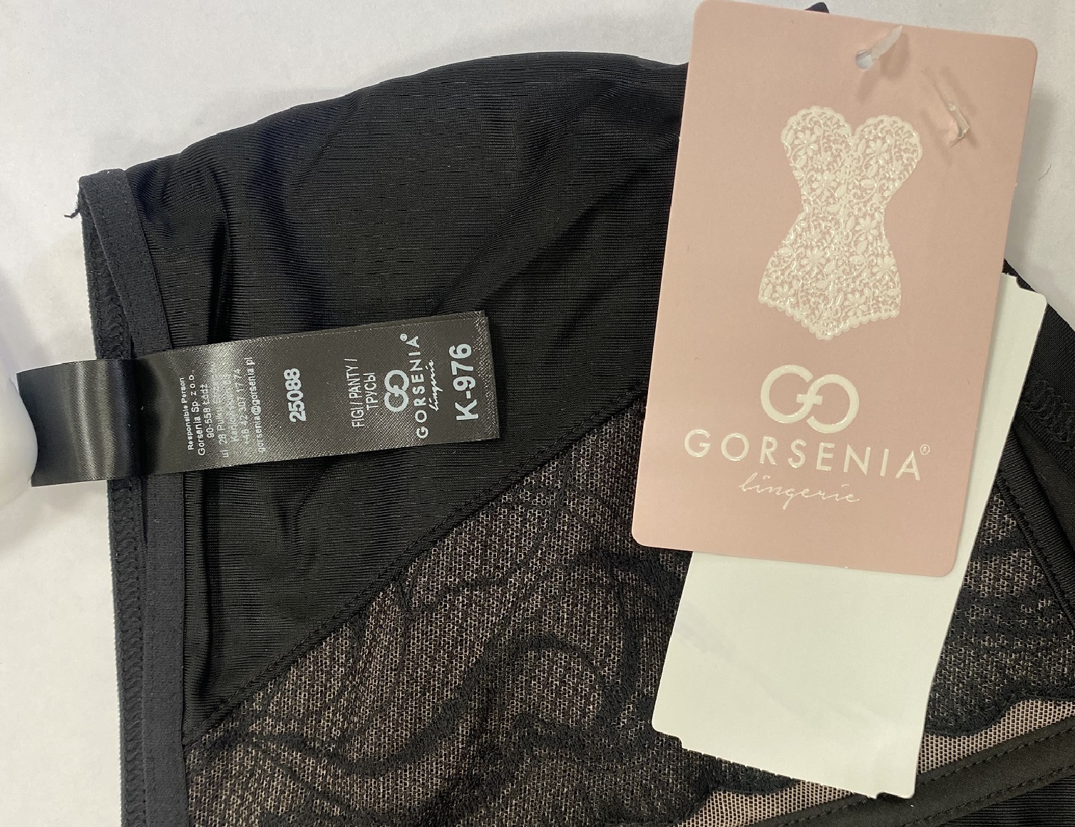Оригинальные ярлыки и бирки Gorsenia на трусах Gorsenia